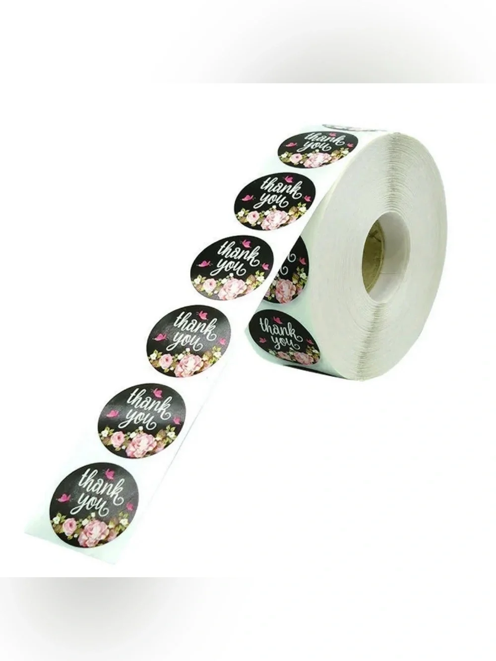 Thank You Stickers 1 Inch Floral Round Labels Small Business Packaging